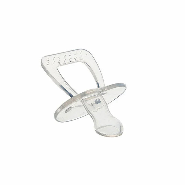 Produits pour bébés Tétine ronde transparente en silicone intégral, forme pouce, tête ronde