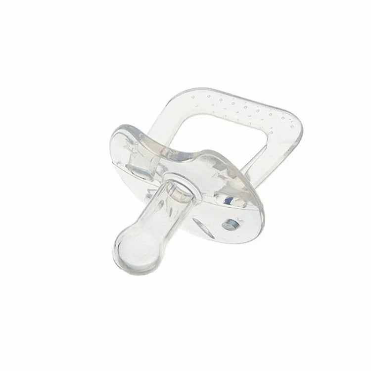 Produits pour bébés Tétine ronde transparente en silicone intégral, forme pouce, tête ronde