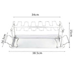 Support de cuisson pour pilons et ailes de poulet en acier inoxydable avec lèchefrite, support de barbecue