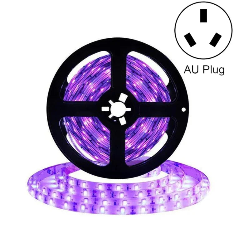 Bande lumineuse LED 2835 SMD UV violet, lampe décorative, étanche 5m, étanche 10m, carte nue 5m, carte nue 10m