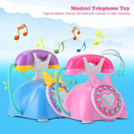 Jeu de simulation pour enfant, téléphone rétro, musique lumineuse, dessin animé, puzzle musical, jouet éducatif précoce
