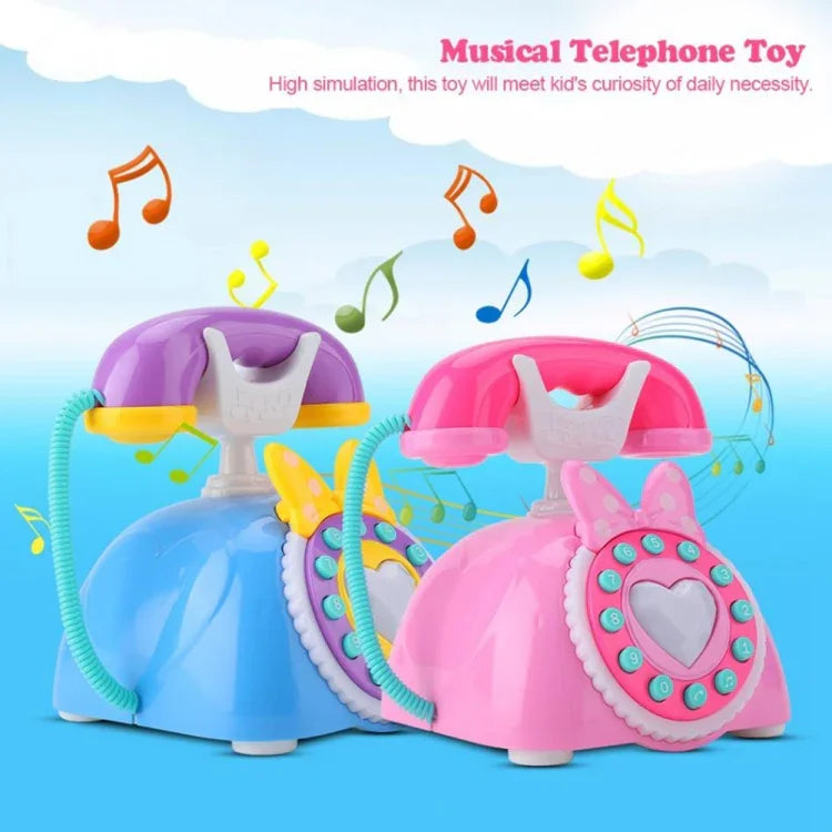 Jeu de simulation pour enfant, téléphone rétro, musique lumineuse, dessin animé, puzzle musical, jouet éducatif précoce