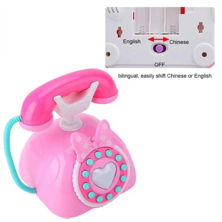 Jeu de simulation pour enfant, téléphone rétro, musique lumineuse, dessin animé, puzzle musical, jouet éducatif précoce