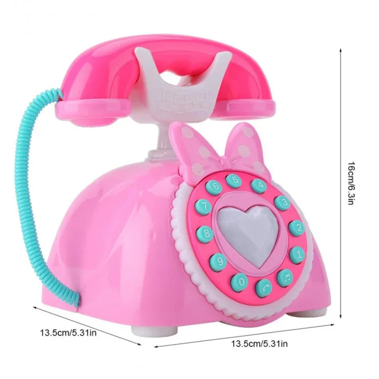 Jeu de simulation pour enfant, téléphone rétro, musique lumineuse, dessin animé, puzzle musical, jouet éducatif précoce