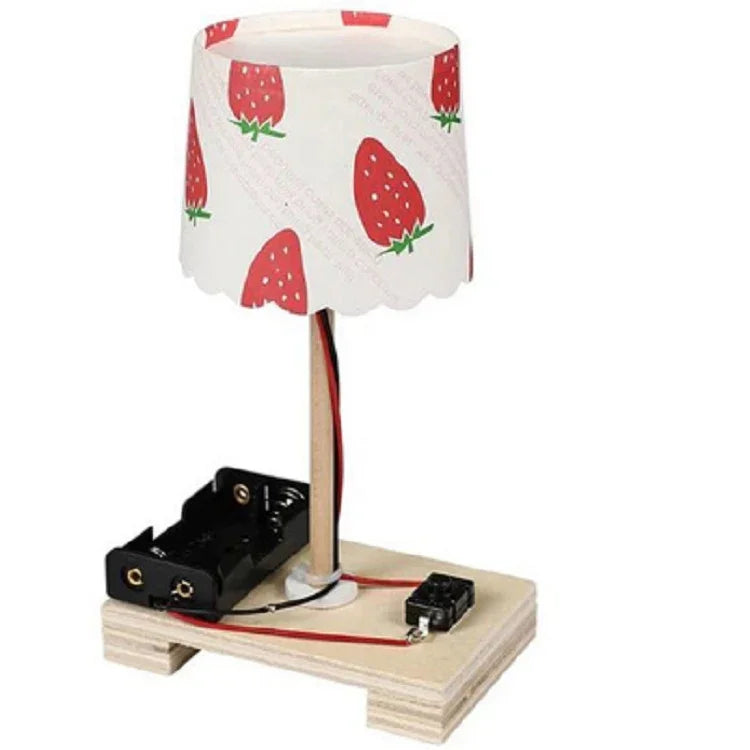 Lampe de table créative DIY, petite production technologique, expérience scientifique manuelle pour écoliers, matériaux, lampe de table DIY
