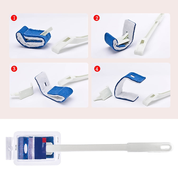 Brosse de toilettes jetable à poils souples sans zone morte, blanche, noire, bleue, verte