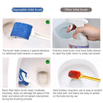 Brosse de toilettes jetable à poils souples sans zone morte, blanche, noire, bleue, verte