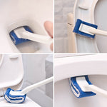 Brosse de toilettes jetable à poils souples sans zone morte, blanche, noire, bleue, verte