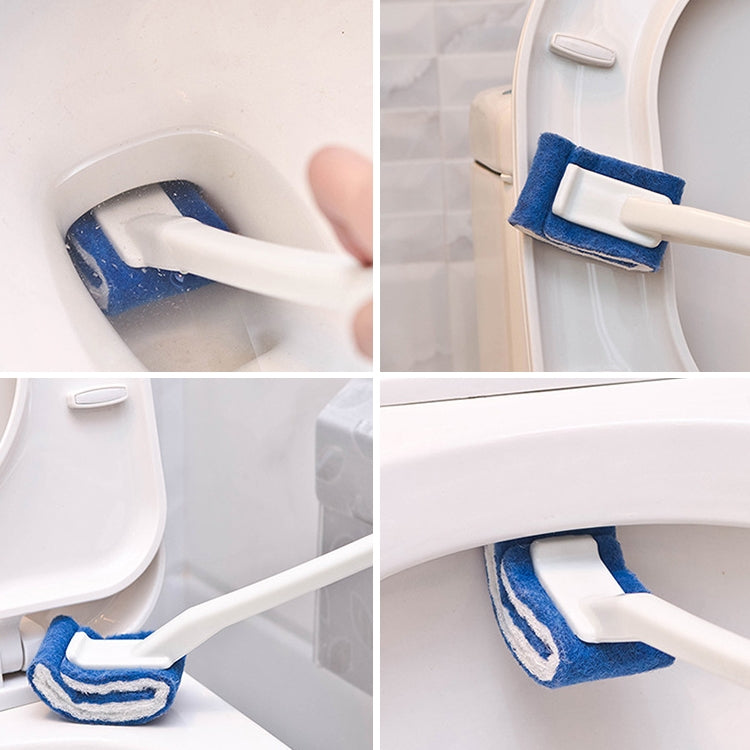 Brosse de toilettes jetable à poils souples sans zone morte, blanche, noire, bleue, verte