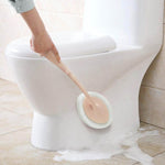 Brosse éponge de nettoyage à long manche pour salle de bain, tampon à récurer décontaminant pour carrelage de sol