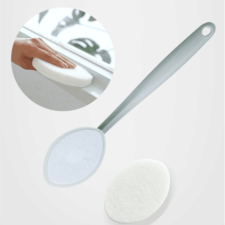 Brosse éponge de nettoyage à long manche pour salle de bain, tampon à récurer décontaminant pour carrelage de sol