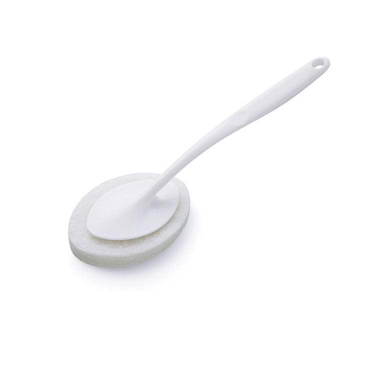 Brosse éponge de nettoyage à long manche pour salle de bain, tampon à récurer décontaminant pour carrelage de sol
