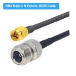Câble adaptateur coaxial SMA mâle vers N femelle RG58, SMA mâle vers N femelle 0,5m, 1m, 1,5m, 3m, 5m, 10m