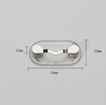 Porte-lunettes magnétique Broche magnétique Plaque de numéro Clip pour casque et lunettes, Noir, Argent, Diamant blanc, Diamant coloré