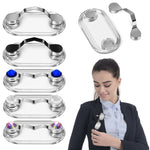 Porte-lunettes magnétique Broche magnétique Plaque de numéro Clip pour casque et lunettes, Noir, Argent, Diamant blanc, Diamant coloré
