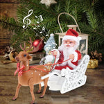 Jouet original et créatif en traîneau à élans avec poupée Père Noël et musique, voiture électrique universelle, cadeau de Noël