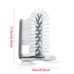 Brosse de nettoyage de tasses à ventouse pour la cuisine, brosse de nettoyage de tasses à ventouse murale