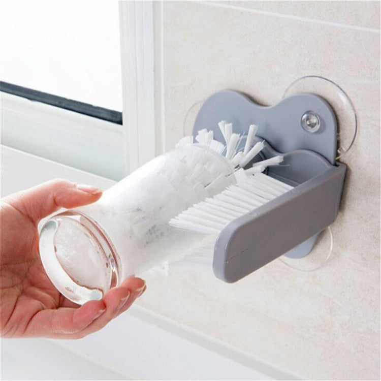 Brosse de nettoyage de tasses à ventouse pour la cuisine, brosse de nettoyage de tasses à ventouse murale