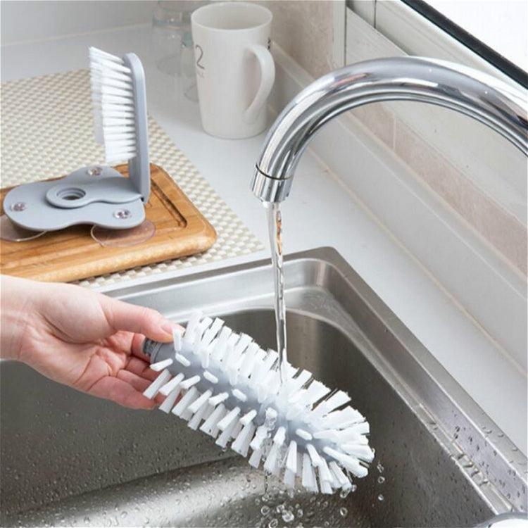 Brosse de nettoyage de tasses à ventouse pour la cuisine, brosse de nettoyage de tasses à ventouse murale