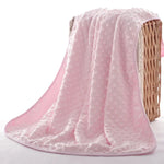 Couverture Bébé en Polaire Tricotée Double Couche pour Printemps et Automne