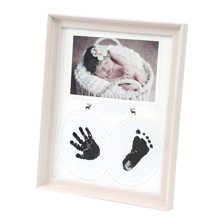 Cadre photo de bureau suspendu en PVC, avec tampon encreur pour empreintes de mains et de pieds de bébé, pour chambre à coucher, albums photos d'anniversaire