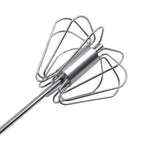 Fouet à œufs rotatif semi-automatique en acier inoxydable, 30 cm, couleur aléatoire, batteur à œufs
