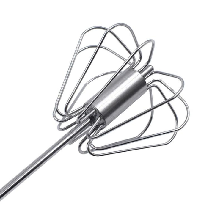 Fouet à œufs rotatif semi-automatique en acier inoxydable, 30 cm, couleur aléatoire, batteur à œufs