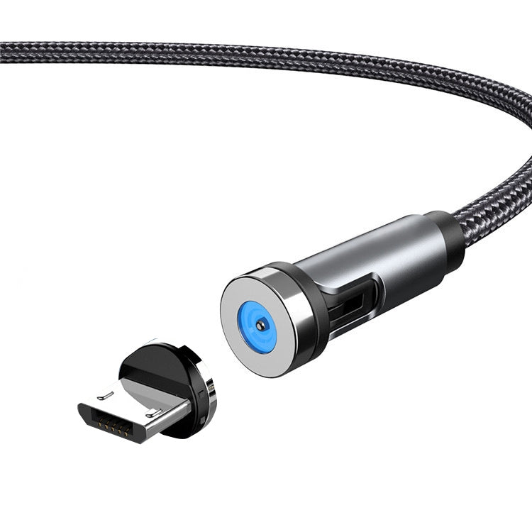 Bouchon anti-poussière rotatif magnétique CC56, longueur du câble : 2m, tête Android 2m, Micro USB 2m, tête Type-C 2m, tête 8 broches 2m, câble 2m+trois têtes, 2m + 8 broches + Type-C/USB-C + Micro USB, câble 2m