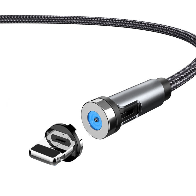 Bouchon anti-poussière rotatif magnétique CC56, longueur du câble : 2m, tête Android 2m, Micro USB 2m, tête Type-C 2m, tête 8 broches 2m, câble 2m+trois têtes, 2m + 8 broches + Type-C/USB-C + Micro USB, câble 2m