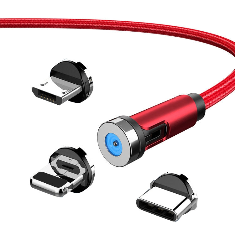 Bouchon anti-poussière rotatif magnétique CC56, longueur du câble : 2m, tête Android 2m, Micro USB 2m, tête Type-C 2m, tête 8 broches 2m, câble 2m+trois têtes, 2m + 8 broches + Type-C/USB-C + Micro USB, câble 2m