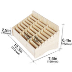 2 organiseurs de téléphone portable en bois pour conférence et salle de classe, boîte de rangement de bureau, chêne blanc, 24 compartiments