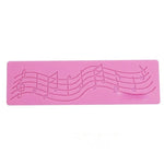 2 PCS Moule en silicone pour décoration de gâteau Note Outil de gâteau en fondant Moule de cuisson DIY, Forme Note