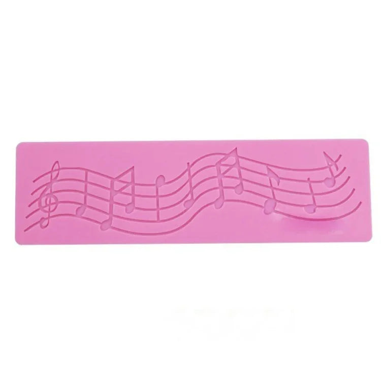 2 PCS Moule en silicone pour décoration de gâteau Note Outil de gâteau en fondant Moule de cuisson DIY, Forme Note