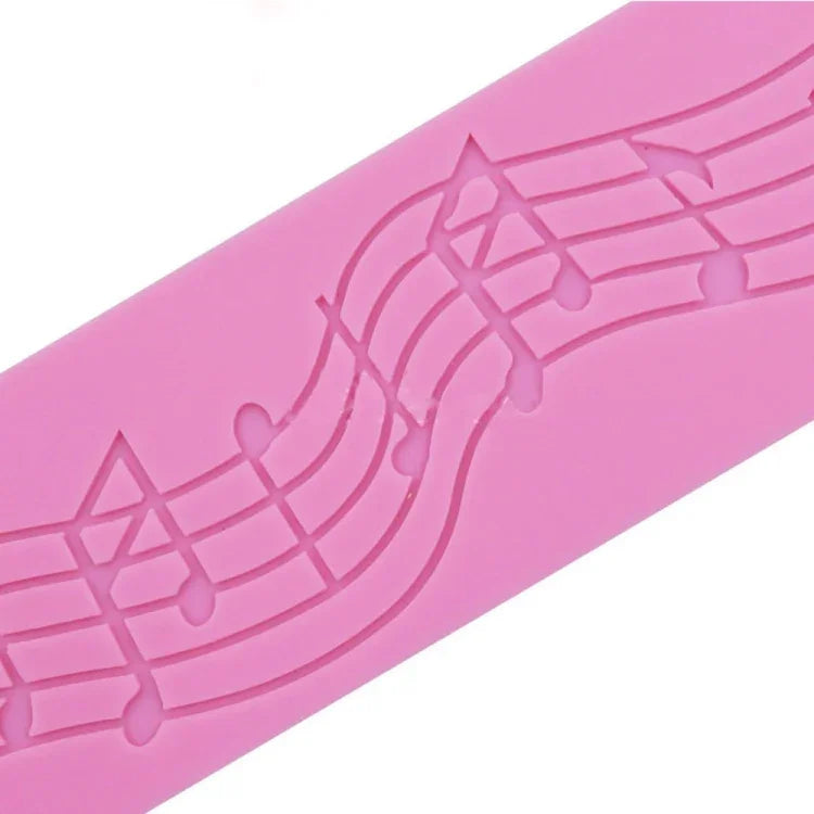 2 PCS Moule en silicone pour décoration de gâteau Note Outil de gâteau en fondant Moule de cuisson DIY, Forme Note