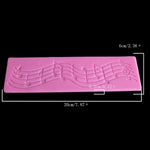 2 PCS Moule en silicone pour décoration de gâteau Note Outil de gâteau en fondant Moule de cuisson DIY, Forme Note