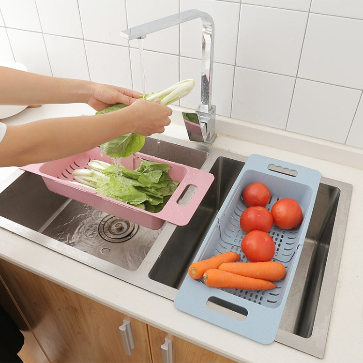 Égouttoir à vaisselle réglable Égouttoir d'évier Panier de lavage Légumes Fruits Égouttoir en plastique