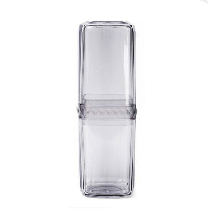 Set de voyage 2 en 1 Multifonction Trousse de toilette de voyage Gobelet Brosse à dents Dentifrice Flacons de voyage Boîte de rangement