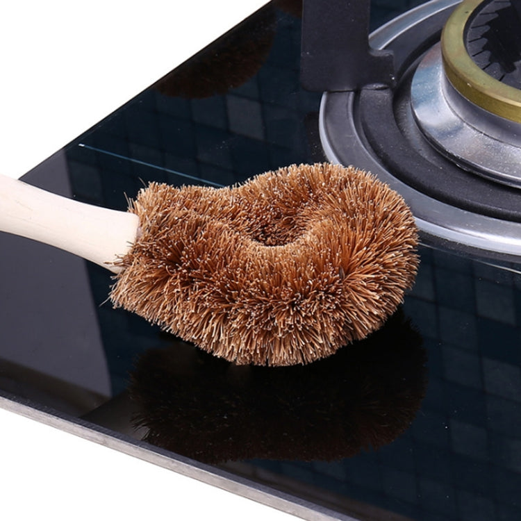 10 brosses de nettoyage de cuisine antiadhésives en fibre de coco à long manche, brosse en fibre de coco