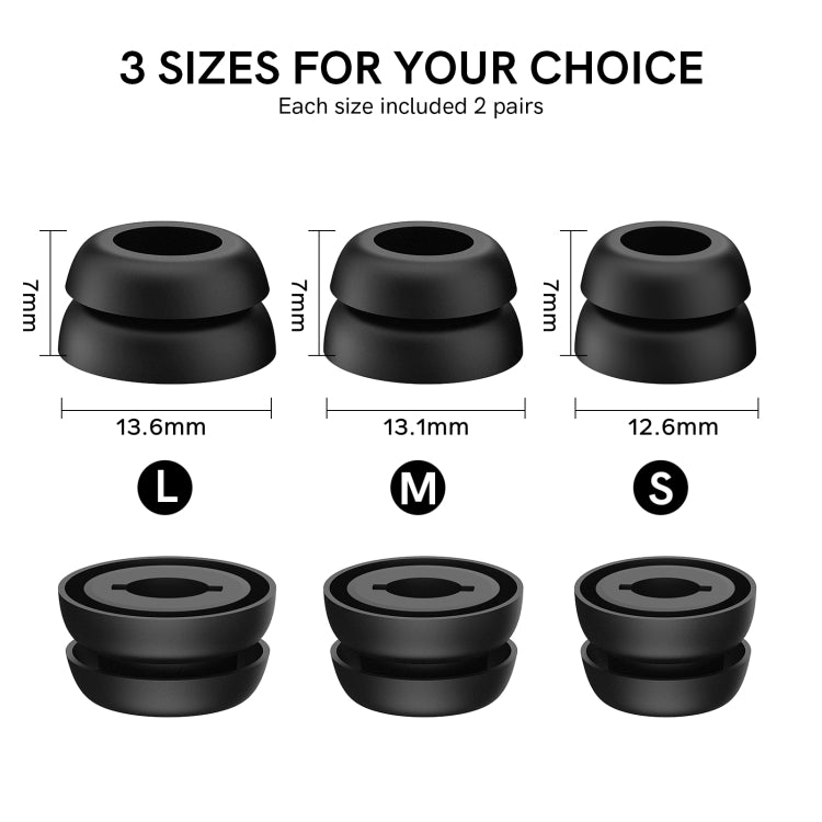Pour les écouteurs en silicone AhaStyle PT168 pour Samsung Galaxy Buds Pro, S, M, L, S+M+L