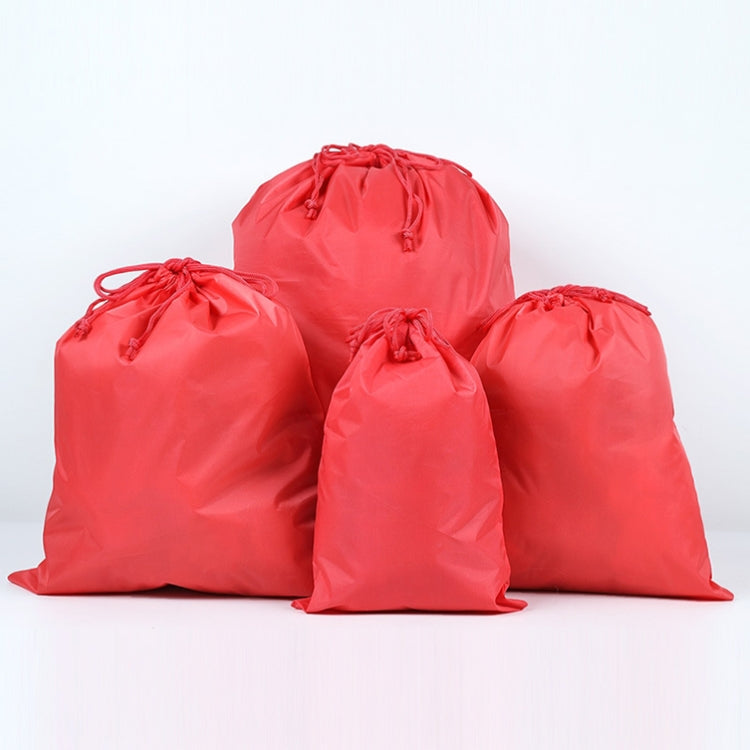 Sac de rangement de voyage portable 4 en 1 en nylon imperméable avec cordon de serrage pour vêtements, 20 cm x 30 cm, 27 cm x 34 cm, 34 cm x 39 cm, 46 cm x 57 cm