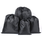 Sac de rangement de voyage portable 4 en 1 en nylon imperméable avec cordon de serrage pour vêtements, 20 cm x 30 cm, 27 cm x 34 cm, 34 cm x 39 cm, 46 cm x 57 cm