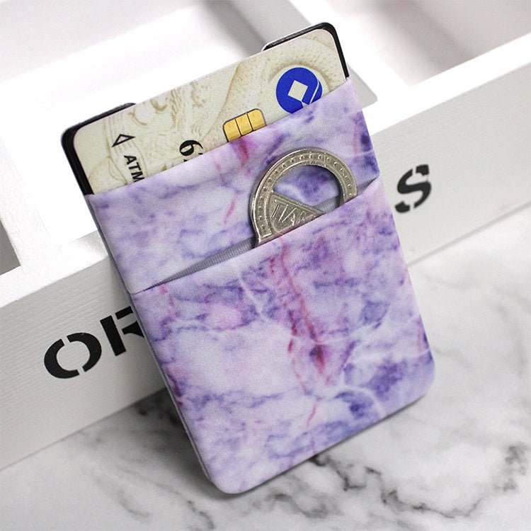 Marble Pattern Road Stretch Phone Back Plastic Card Holder Sticky Phone Clip