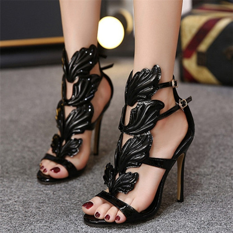 Chaussures femmes à talons hauts fins Metal Wings, tailles 35, 36, 37, 38, 39, 40