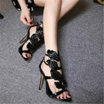 Chaussures femmes à talons hauts fins Metal Wings, tailles 35, 36, 37, 38, 39, 40
