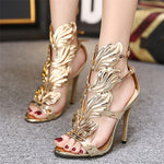 Chaussures femmes à talons hauts fins Metal Wings, tailles 35, 36, 37, 38, 39, 40