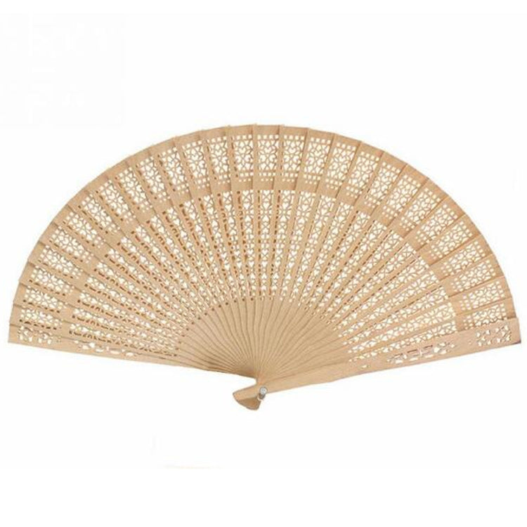 Éventail Pliant en Bois Parfumé de Style Ancien, Éventail de Danse, Éventail Artisanat Solide, Taille : 8 pouces, 8 pouces