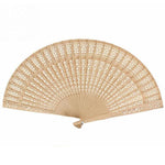 Éventail Pliant en Bois Parfumé de Style Ancien, Éventail de Danse, Éventail Artisanat Solide, Taille : 8 pouces, 8 pouces