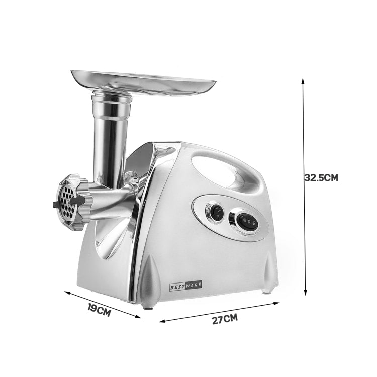 Hachoir à viande électrique multifonctionnel en acier inoxydable MGB -120A 250W pour usage domestique, avec fonction de torsion de saucisse, MGB -120A Noir