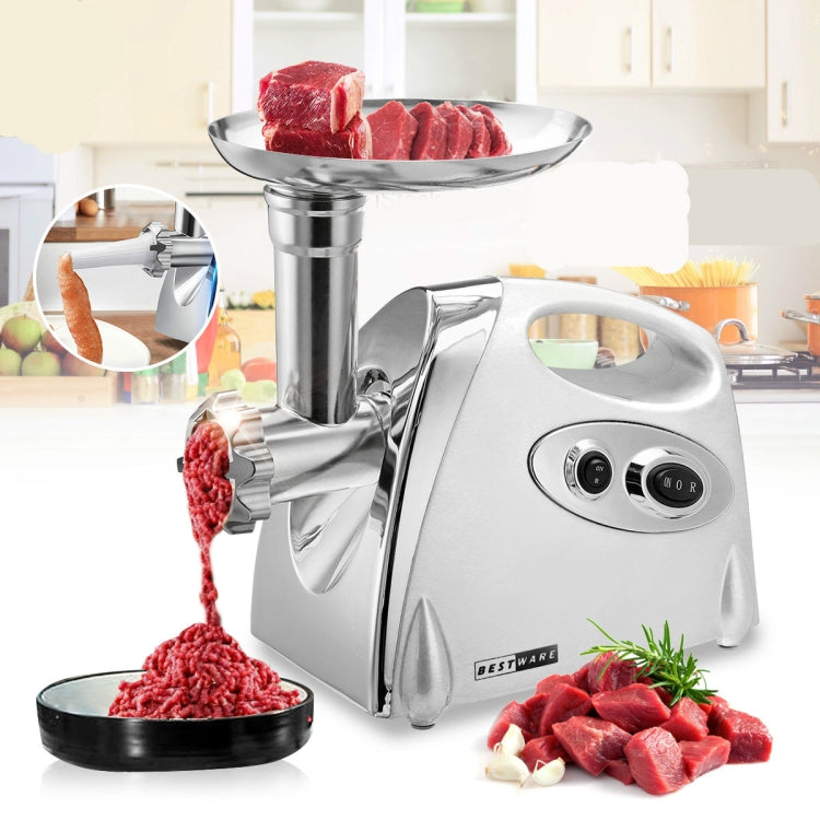 Hachoir à viande électrique multifonctionnel en acier inoxydable MGB -120A 250W pour usage domestique, avec fonction de torsion de saucisse, MGB -120A Noir