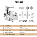 Hachoir à viande électrique multifonctionnel en acier inoxydable MGB -120A 250W pour usage domestique, avec fonction de torsion de saucisse, MGB -120A Noir